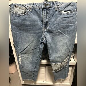 Gap patch work jeans